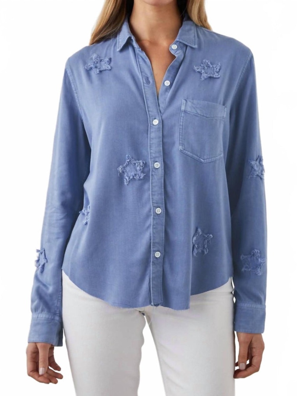 Rails Ingrid Raw Shirt In French Military Stars